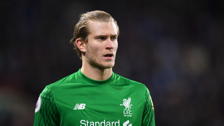 Loris Karius of Liverpool during the Premier League match between Huddersfield Town and Liverpool at John Smith's Stadium on January 30, 2018 in Huddersfie