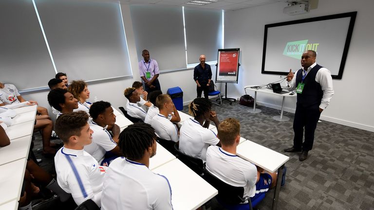 Kick It Out's Troy Townsend delivers Equality Inspires session to Chelsea FC players