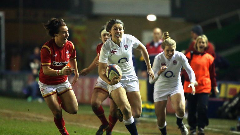  Lauren Cattell in action against Wales, returns for England