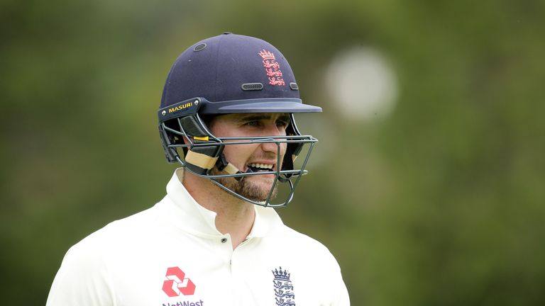 PERTH, AUSTRALIA - DECEMBER 09:  Liam Livingstone of England leaves the field after being caught by Jake Doran of Australia during the Two Day tour match b