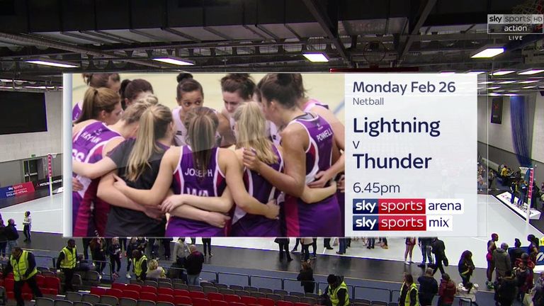 Lightning v Thunder on Sky Sports