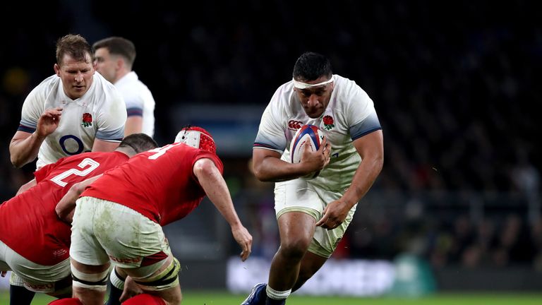 England's Mako Vunipola in action during the NatWest 6 Nations match at Twickenham Stadium, London.