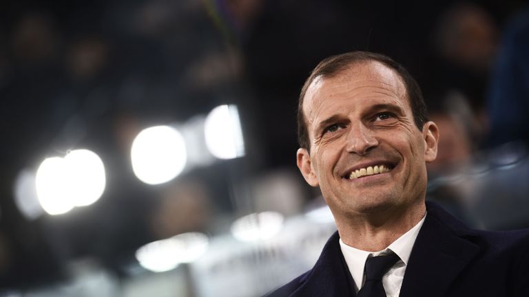 Massimiliano Allegri during the UEFA Champions League round of 16 first leg match between Juventus and Tottenham Hotspur