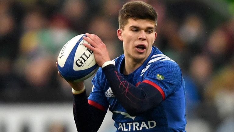 Matthieu Jalibert of France who's debut was cut short by injury