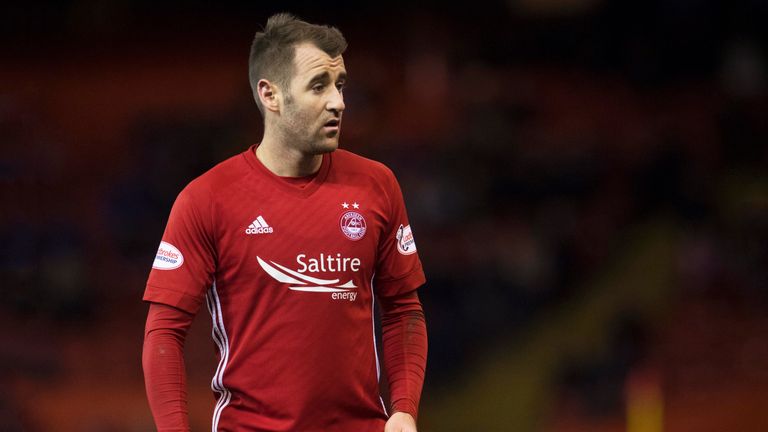 11/02/18 WILLIAM HILL SCOTTISH CUP 5TH RND . ABERDEEN v DUNDEE UNITED (4-2). PITTODRIE - ABERDEEN . Niall McGinn in action for Aberdeen