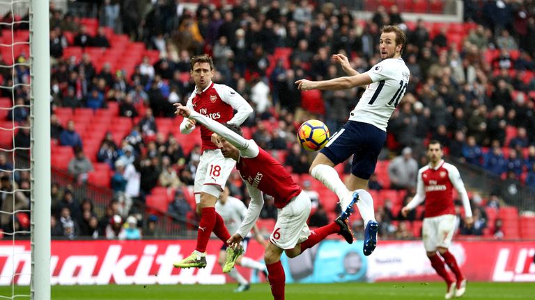 Harry Kane puts Tottenham ahead in the North London derby