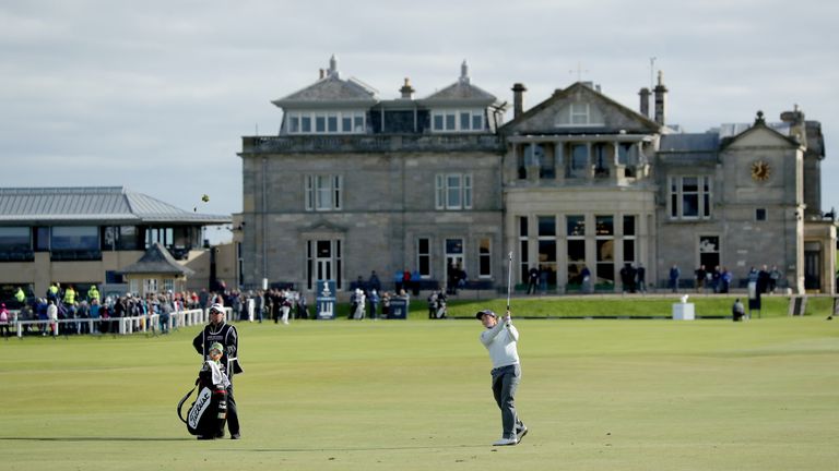 during the final round of the 2017 Alfred Dunhill Links Championship on the Old Course at St Andrews on October 8, 2017 in Kingsbarns, Scotland.