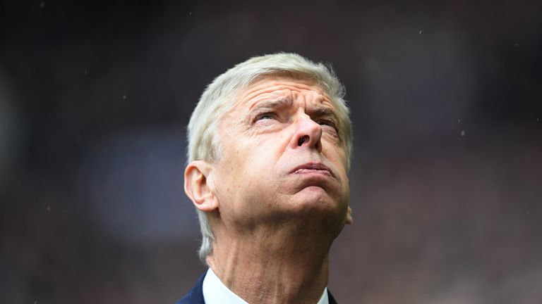 Arsene Wenger prior to the North London derby between Tottenham Hotspur and Arsenal