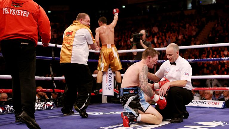 Ricky Hatton was beaten on his return to boxing in 2012