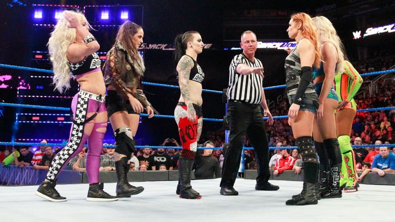 The Riott Squad have their sights firmly set on Charlotte Flair's SmackDown title