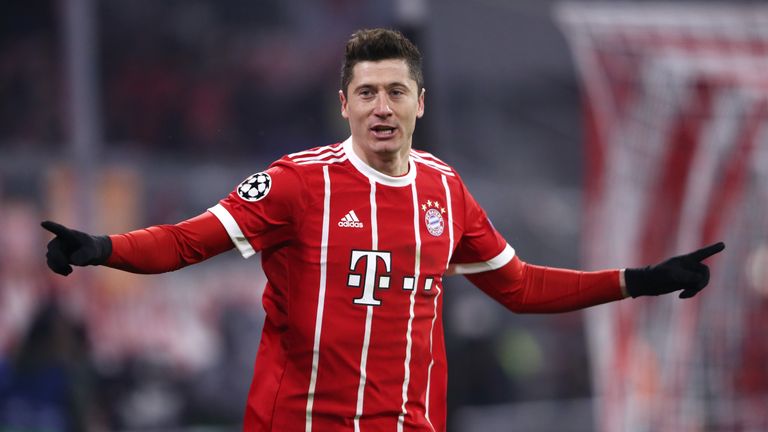 Robert Lewandowski now has five goals in seven Champions League games this season