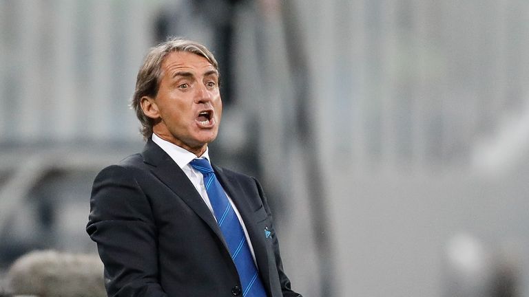 SAINT PETERSBURG, RUSSIA - JULY 22: FC Zenit Saint Petersburg head coach Roberto Mancini reacts during the Russian Football League match between FC Zenit S