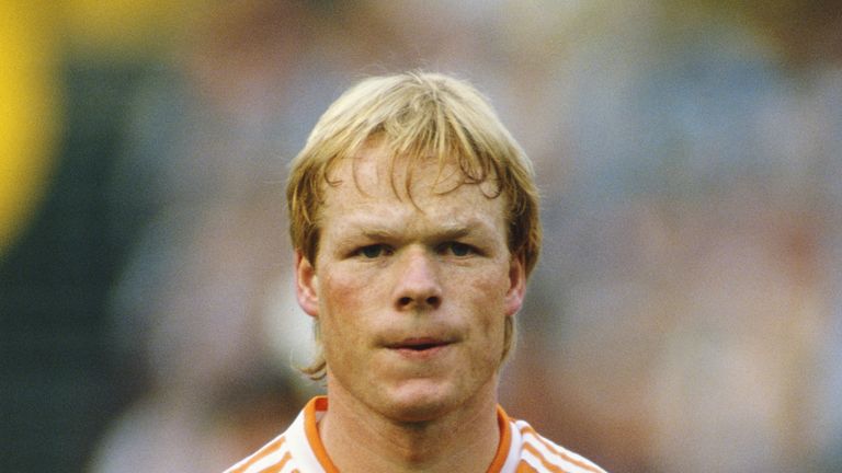 NETHERLANDS - APRIL 29:  Holland player Ronald Koeman looks on before the Euro 88 qualifier between Holland and Hungary in Rotterdam on April 29, 1987    (