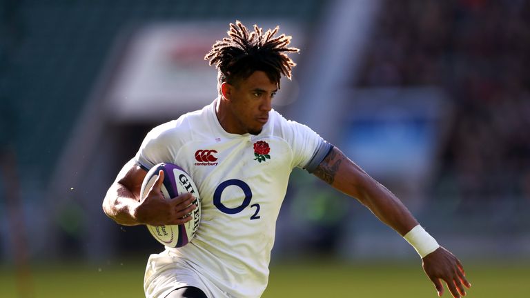 England's Anthony Watson during the training session at Twickenham Stadium