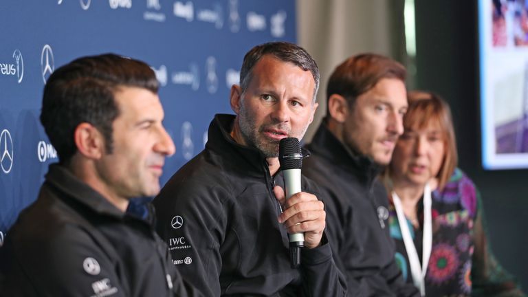 MONACO - FEBRUARY 27:  New Laureus Academy member Ryan Giggs speaks during a interview prior to the Laureus World Sports Awards  at the Meridien Beach Plaz