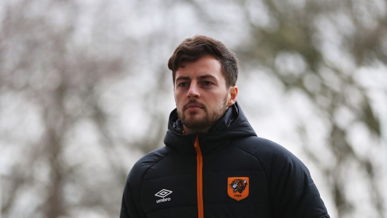 Ryan Mason of Hull City arrives prior to during the Premier League match between Hull City and Crystal Palace at KCOM Stadium