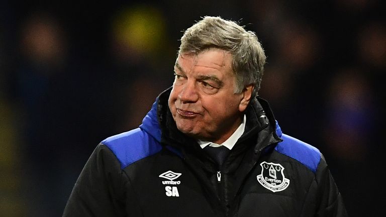 WATFORD, ENGLAND - FEBRUARY 24:  Sam Allardyce, Manager of Everton looks dejected during the Premier League match between Watford and Everton at Vicarage R