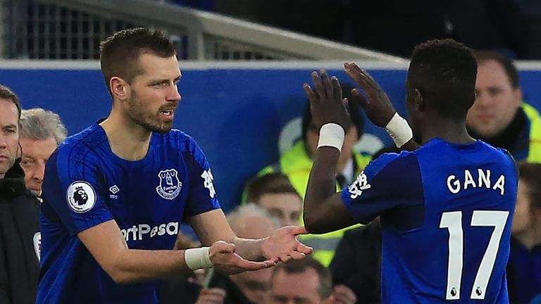 Everton midfielder Morgan Schneiderlin was jeered by his own supporters