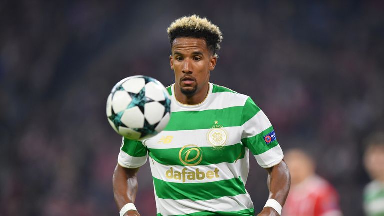 MUNICH, GERMANY - OCTOBER 18: Scott Sinclair of Celtic FC in action during the UEFA Champions League group B match between Bayern Muenchen and Celtic FC at