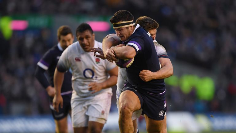  Hooker Stuart McInally was one of the stars for Scotland as they beat England