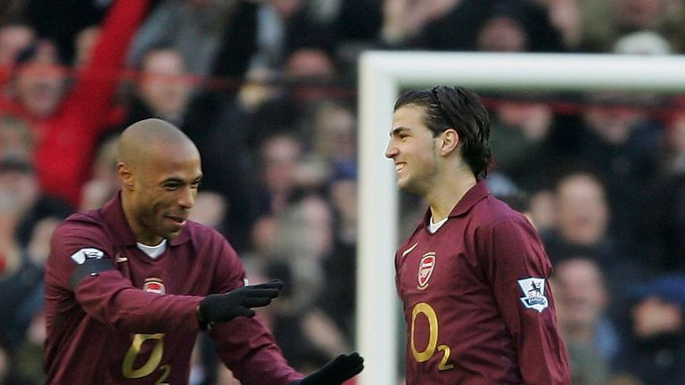 Cesc Fabregas and Thierry Henry