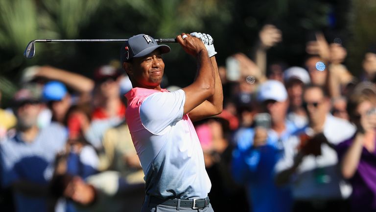 PALM BEACH GARDENS, FL - FEBRUARY 23: Tiger Woods plays a shot on the 10th fairway during the second round of the Honda Classic at PGA National Resort and 