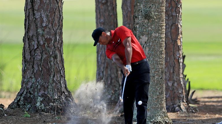 Tiger Woods during the final round of the 2018 Honda Classic on The Champions Course at PGA National 