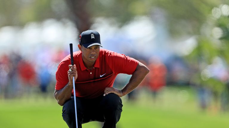 Tiger Woods during the final round of the 2018 Honda Classic on The Champions Course at PGA National 