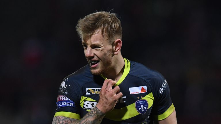 Tom Johnstone scored a hat-trick during Wakefield's victory