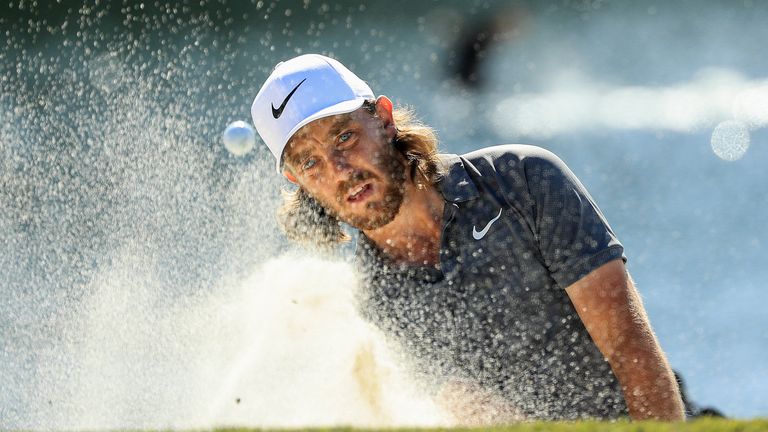 PALM BEACH GARDENS, FL - FEBRUARY 25: Tommy Fleetwood of England plays a shot on the sixth hole during the final round of the Honda Classic at PGA National