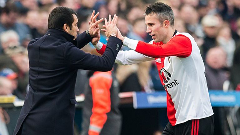 Feyenoord's Robin van Persie celebrates