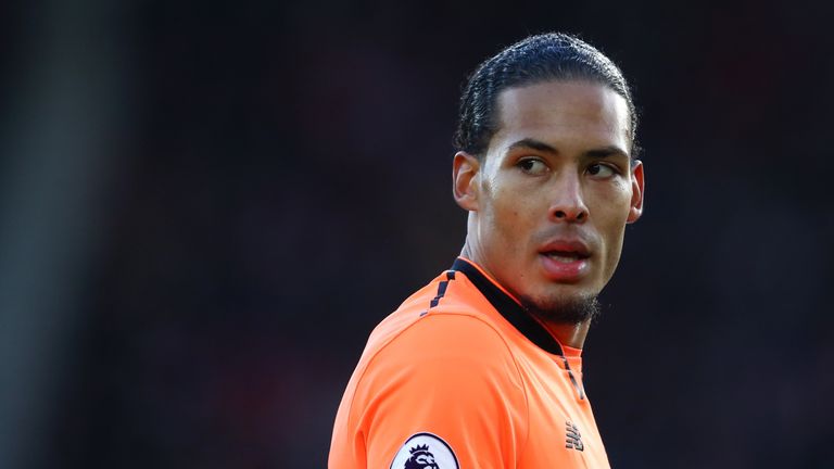 SOUTHAMPTON, ENGLAND - FEBRUARY 11:  Virgil van Dijk of Liverpool looks on during the Premier League match between Southampton and Liverpool at St Mary's S