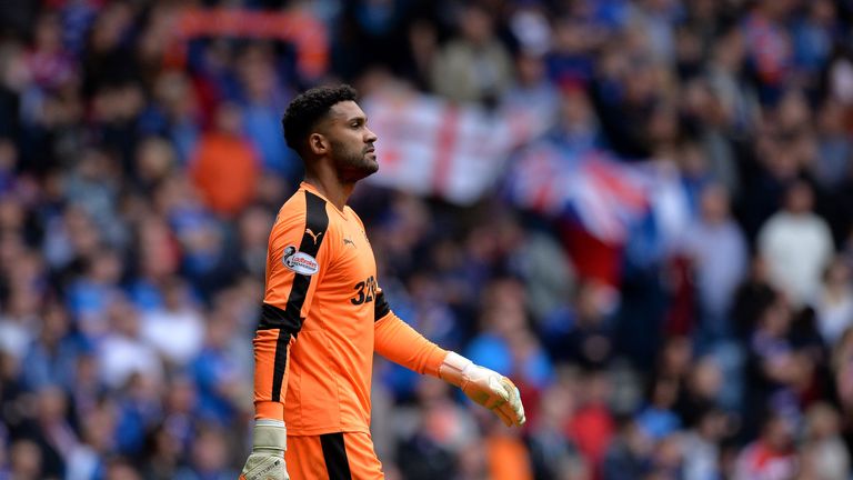 GLASGOW, SCOTLAND - SEPTEMBER 23: Wes Foderingham of Rangers looks on during the Ladbrokes Scottish Premiership match between Rangers FC and Celtic FC at I