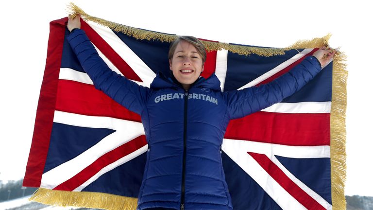 PYEONGCHANG-GUN, SOUTH KOREA - FEBRUARY 08:  Lizzy Yarnold of Great Britain poses after being named Team GB flag bearer for the Opening Ceremony of the Pye
