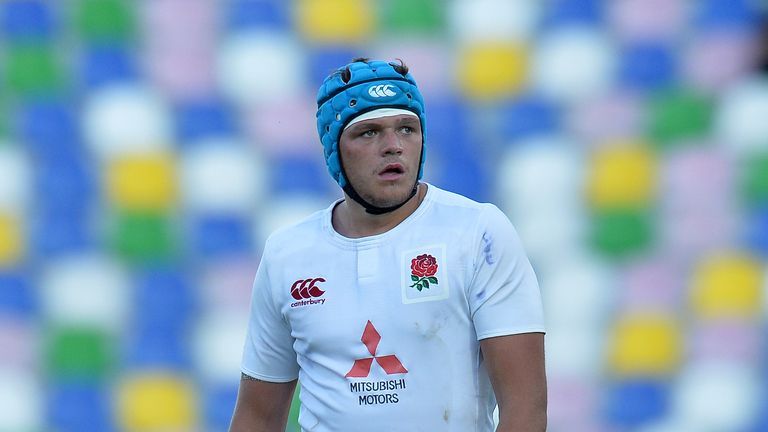 TBILISI, GEORGIA - JUNE 18:  Zach Mercer of England during the World Rugby U20 Championship Final between England and New Zealand at Mikheil Meskhi Stadium