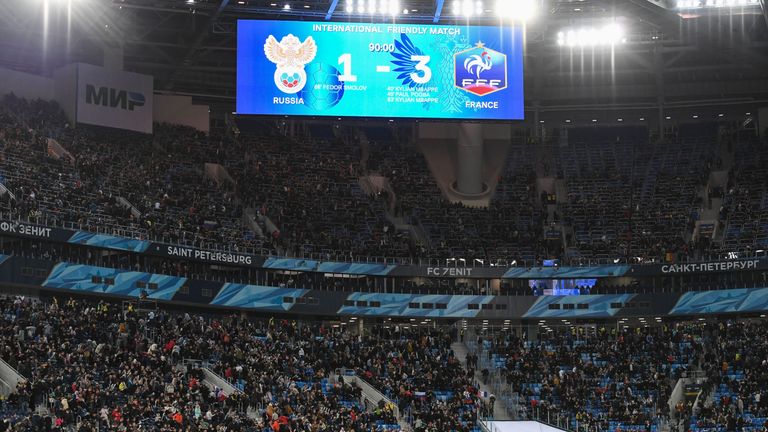 Russia lost 3-1 to France in the World Cup warm-up match in St Petersburg