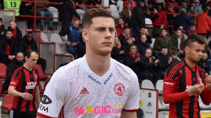 Englishman Jamie Lawrence in action for Slovakian side AS Trencin