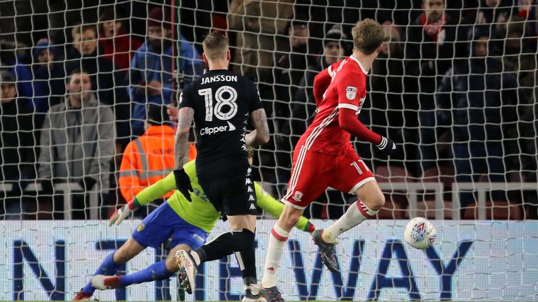 Patrick Bamford opens the scoring for Middlesbrough