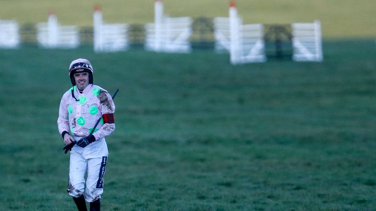 Ruby Walsh pictured after falling from his mount at Cheltenham