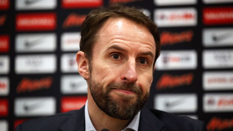England manager Gareth Southgate during the team announcement at St George's Park on 15 March, 2018