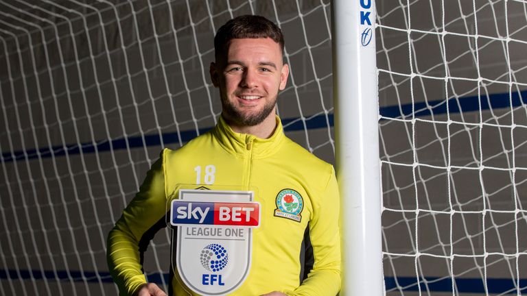 Adam Armstrong of Blackburn Rovers wins the Sky Bet League One Player of the Month award - Mandatory by-line: Robbie Stephenson/JMP - 06/03/2018 - FOOTBALL - Blackburn Rovers Senior Training Centre - Blackburn, England - Sky Bet Player of the Month Award