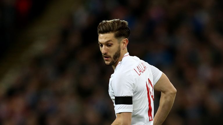 Adam Lallana was introduced as a second-half substitute during England's 1-1 draw with Italy