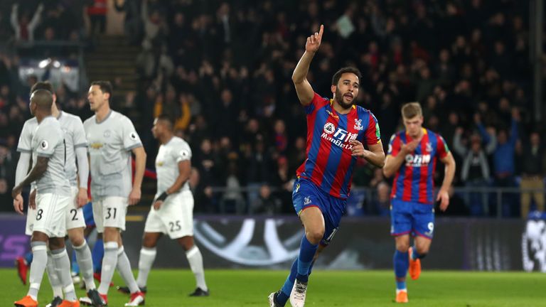  during the Premier League match between Crystal Palace and Manchester United at Selhurst Park on March 5, 2018 in London, England.