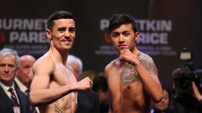 JOSHUA -PARKER PROMOTION.WEIGH IN.MOTOR POINT ARENA,.CARDIFF,WALES.PIC LAWRENCE LUSTIG.ANTHONY CROLLA AND  EDSON RAMIREZWEIGH IN AHEAD OF THEIR FIGHT ON  EDDIE HEARNS MATCHROOM PROMOTION AT THE PRINCIPALITY STADIUM, CARDIFF ON SATURDAY(MARCH 31ST) 