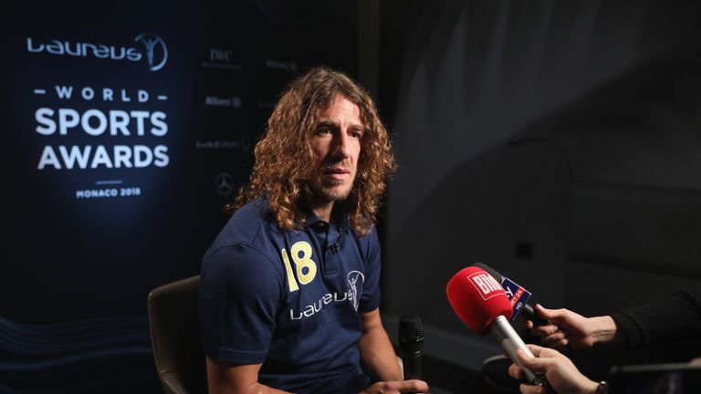 Carles Puyol was speaking at the Laureus Sports Awards