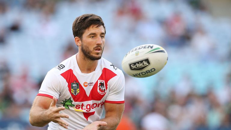 Ben Hunt during the NRL trial match between the St George Illawarra Dragons and Hull 