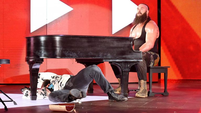 Braun Strowman used a piano to help secure a victory over Elias