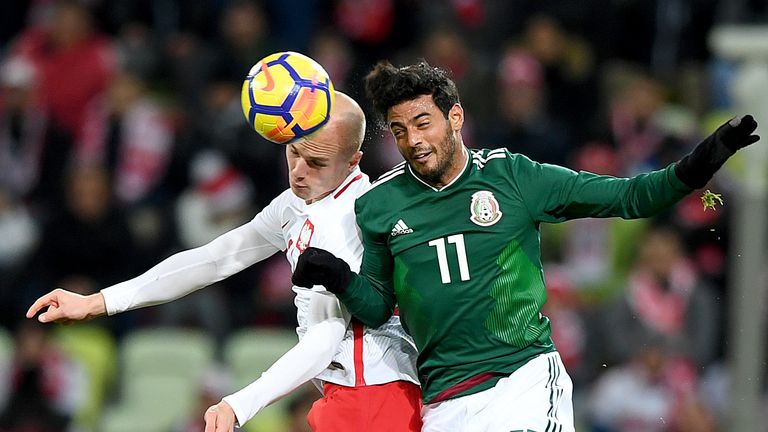 Carlos Vela in action for Mexico in a recent friendly with Poland