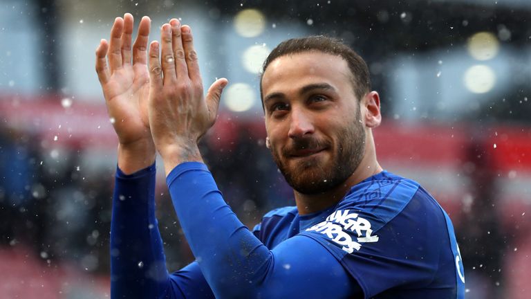 Cenk Tosun has scored four goals in his last three matches for Everton