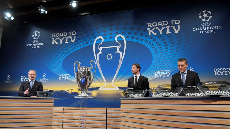 The draw takes place for the last 16 of the Champions League